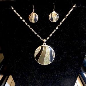 Vintage sparkle necklace and earrings set